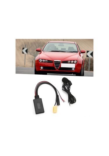 Moveevo Fiat Lancia Alfa Romeo İçin Bluetooth 5.0 Aux Adaptörü - Müzik Dinleme Ve Konuşma Fonksiyonu, Plug & Play, Yüksek Kaliteli Ses Iso 6pin