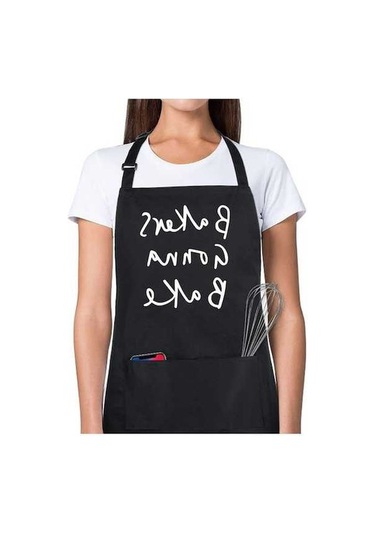 Fastbuy Erkekler Kadınlar İçin 2 Cepli Pamuklu Komik Önlük Barbekü Izgara Ayarı Bakers Gonna Bake Diğer Diğer