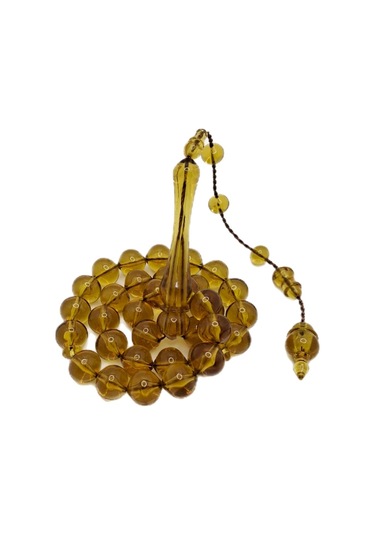 Han Ticarethane Yeşil Renk Uçlu Küre Kesim Toz Kehribar Tesbih