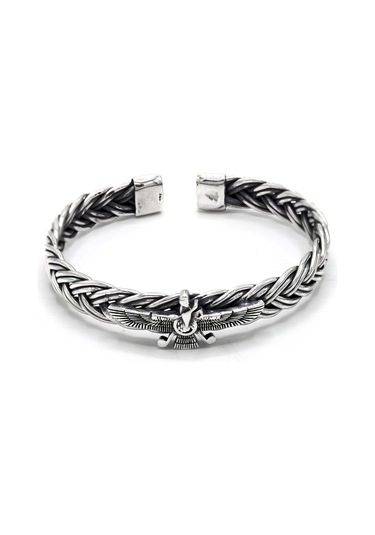 Özel Tasarım Ahura Mazda Model Gümüş Bilezik Ve Yüzük Kombini 201024557 Gümüş