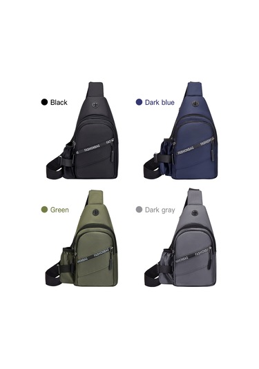 Youtek Erkekler İçin Oxford Kumaş Askılı Çanta, Su Flaske Cebi, Telefon Anahtar Para Taşıma, Elini Serbest Bırak, Koyu Gri Koyu Gri