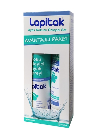 Lapitak Ayak Kokusu Önleyici Krem 60 ML + Koku Önleyici Ayak Spreyi 125 ML