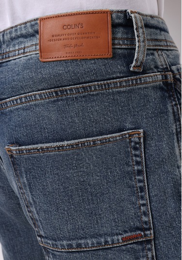 Colins Loose Straight Fit Erkek İndigo Jean Pantolon Cl1076978 Q1.v1 Dn44602 Denim
