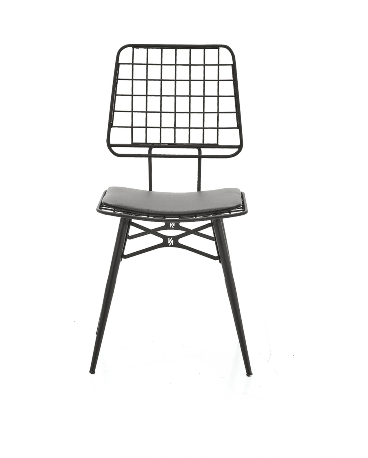 Dengema Rio S19 Kolsuz Sandalye Siyah Dokuma Kumaş, Metal Siyah Ayak Siyah