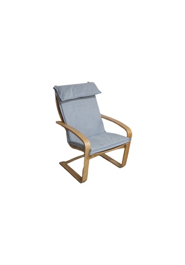 Ahşap Sallanan Sandalye - Kalın Minderli Tekli Koltuk, Ergonomik Tv Ve Dinlenme Koltuğu