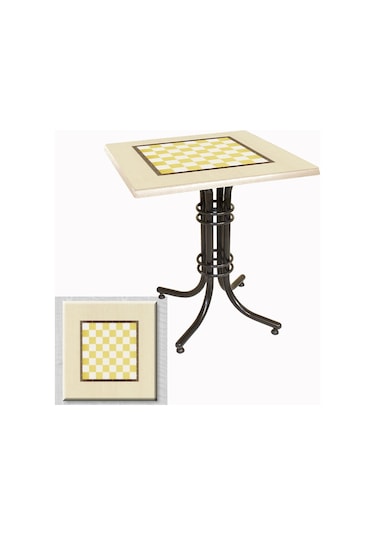 Buket Werzalit Kare Esb Mutfak Masası 80x80 - Santranç Desen