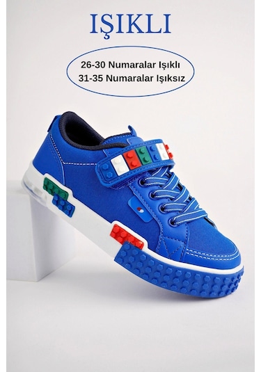 Muggo Sonic Garantili Legolu Bağcıklı Ve Cırtlı Ortopedik Çocuk Sneaker Spor Ayakkabı 001