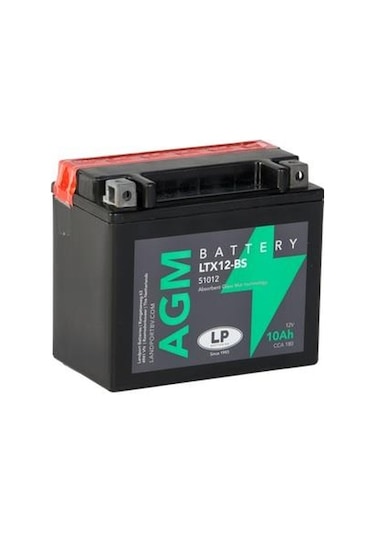 Lp Ltx12-bs Ytx12-bs Agm Akü 12v 10a Cca 180/l:150 /w:87 /h:130