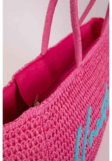 DeFacto Kadın Hasır Omuz Çantası B9076AXNSPN1 Pembe