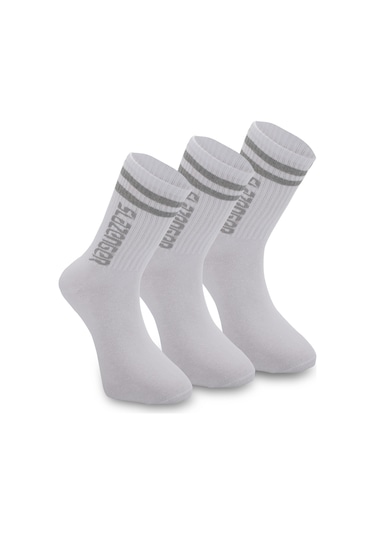 Slazenger JINN 3 lü Erkek Spor Beyaz Çorap