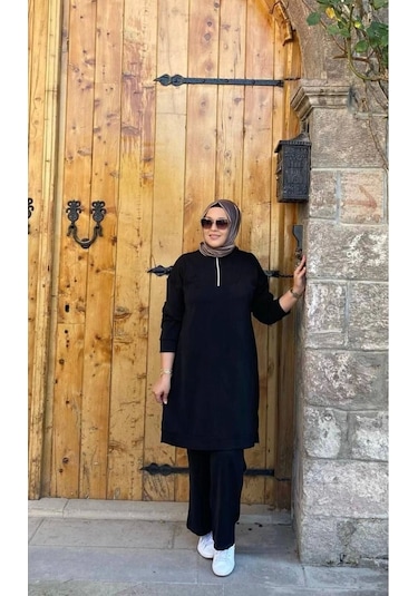 Dokuma İki İp Kumaş İkili Takım -siyah / T0103 Siyah