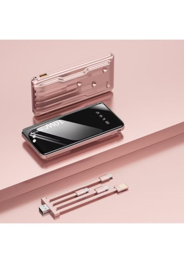 Kendinden Kablolu 10.000 Mah Powerbank Çok Renkli