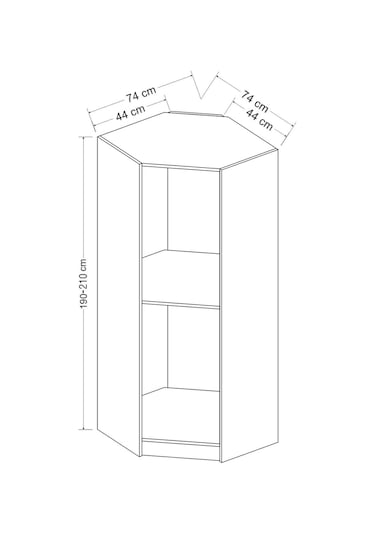 Kale Köşe Gövde Beyaz/antrasit/dore Dore/antrasit - 190cm