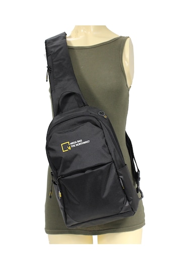 M 1005 Mega Bag Unisex Göğüs Çapraz Çanta, Body Bag Siyah