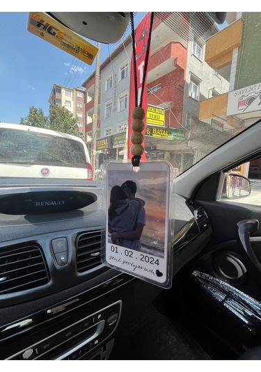 Kişiye Özel Seni Seviyorum Yazılı Fotoğraflı Araç Oto Dikiz Aynası Süsü, Hediyelik , Kokusuzdur