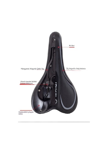 Fochsia Kırmızı Stil Dağ Bisikleti Şok Emici Hollow Bisiklet Koltuk Yolu Bisikleti Sillin Bici Altın