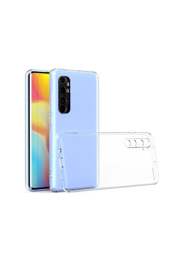 Xiaomi Mi Note 10 Lite Kılıf Kamera Korumalı Süper Silikon Şeffaf Kapak
