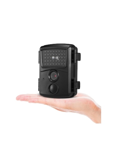 Mini Açık Hava Kamerası 12mp 1080p Ip54 Suya Dayanıklı Hareket Sensörlü Yaban Hayatı İzleme Cihazı Ev Bahçe Ve Çiftlik Güvenliği İçin Siyah Siyah