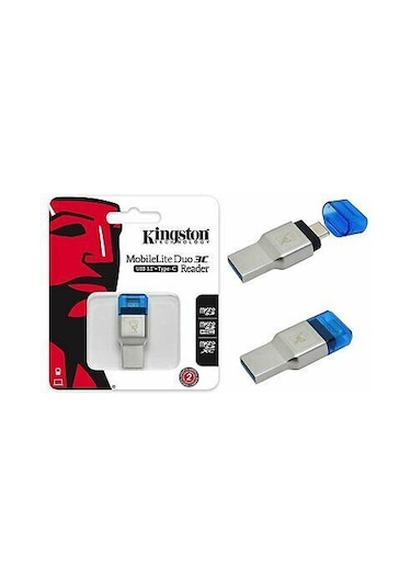Kingston Fcr-Ml3C Mobilelite Duo 3C Usb3.1+Type C Sd-Micro Sd Kart Okyucu