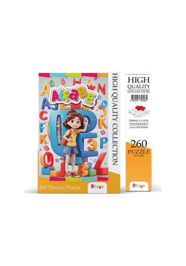 Btoys 260 Parça Puzzle Alfabe 9073