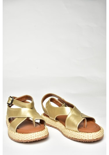 Fox Shoes U973264509 Altın Kadın Sandalet Altın