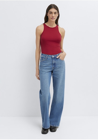 Mavi - Halter Yaka Kırmızı Atlet 1613912-70391