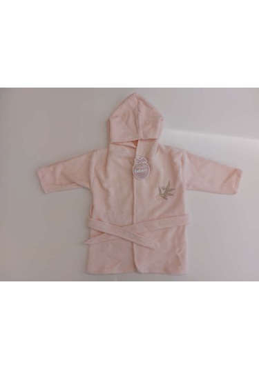 Bebessi %100 Pamuk Bornoz Seti Pudra Somon Bbss.smn.3980 Somon