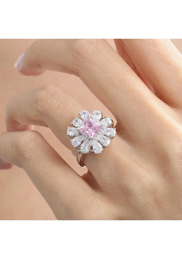 Mia Vento Effective Diamond Milano Rüyası Pink Taşlı Gümüş Yüzük