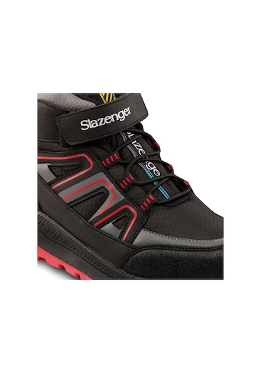 Slazenger KEPHAS IN Çocuk Cırt Cırtlı Siyah / Kırmızı Bot