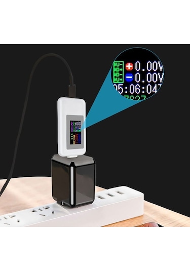 Butuglobal Kws-1902c Renk Tipi C Usb Akım Gerilim Monitör Güç Ölçer Siyah