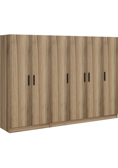 Minar Kale 6 Kapaklı 2 Ç Dolap Dore 210cm Ceviz