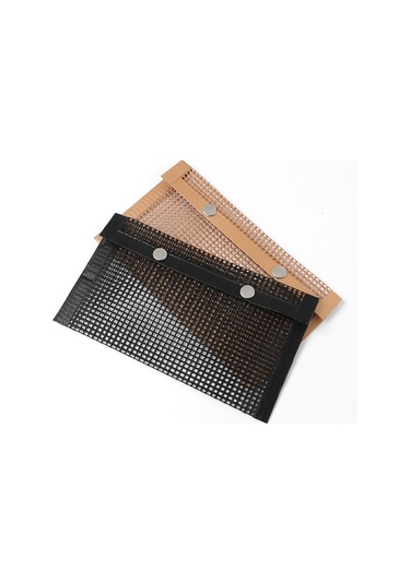 Moveevo Büyük Boy Teflon Izgara Torbası - Yeniden Kullanılabilir, Yapışmaz Ve Isıya Dayanıklı 27x22cm Siyah