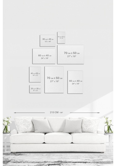 Artavessa Dekoratif 3 Parça Kanvas Tablo - 3CNVS13