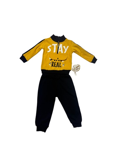 2iplik Takım Baskılı Sarı