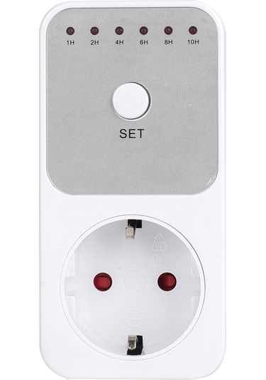 Konesam Eu Standartlı Zamanlayıcı Prizi - 1-10 Saat Arası Otomatik Kapatma, Pil İçeren, Enerji Tasarrufu, Ev Aletleri İçin Topraklı Priz