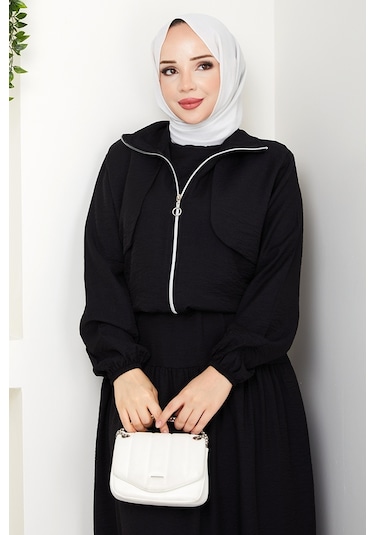 Milda Ceket Elbise İkili Takım 1579 - Siyah Siyah