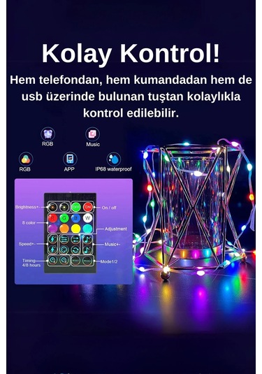 Yeni Nesil Sese Duyarlı Telefon Ve Kumanda Kontrollü Magic Led -