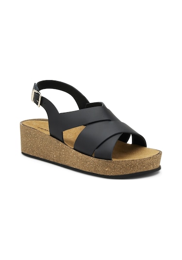 Sandalet Kadın 60m4 Frau London-s Nero Siyah