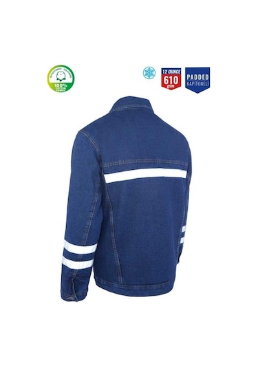 Kot İş Montu Kapitoneli Myform 3110 Sona Denim 12 Ons Renk Mavi