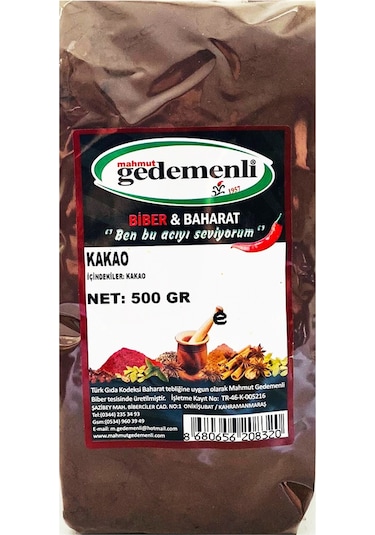Mahmut Gedemenli Kakao 500 G
