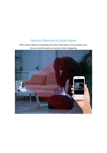 Aubyhe 1080p Hd Ev İçi Kamera: 360 Panoramik Görüş, İki Yönlü Ses, İnfrafed Gece Görüşü Ve Hareket Algılama İle Uzaktan İzleme