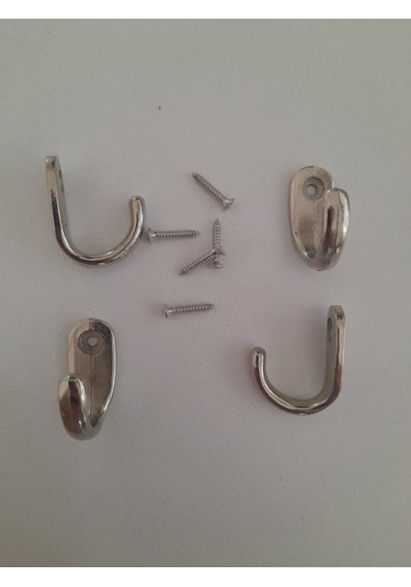 Fincan Askı 4 Adet Büyük Nikel Dekoratif Tekli Bijuteri Askılık Aksesuar