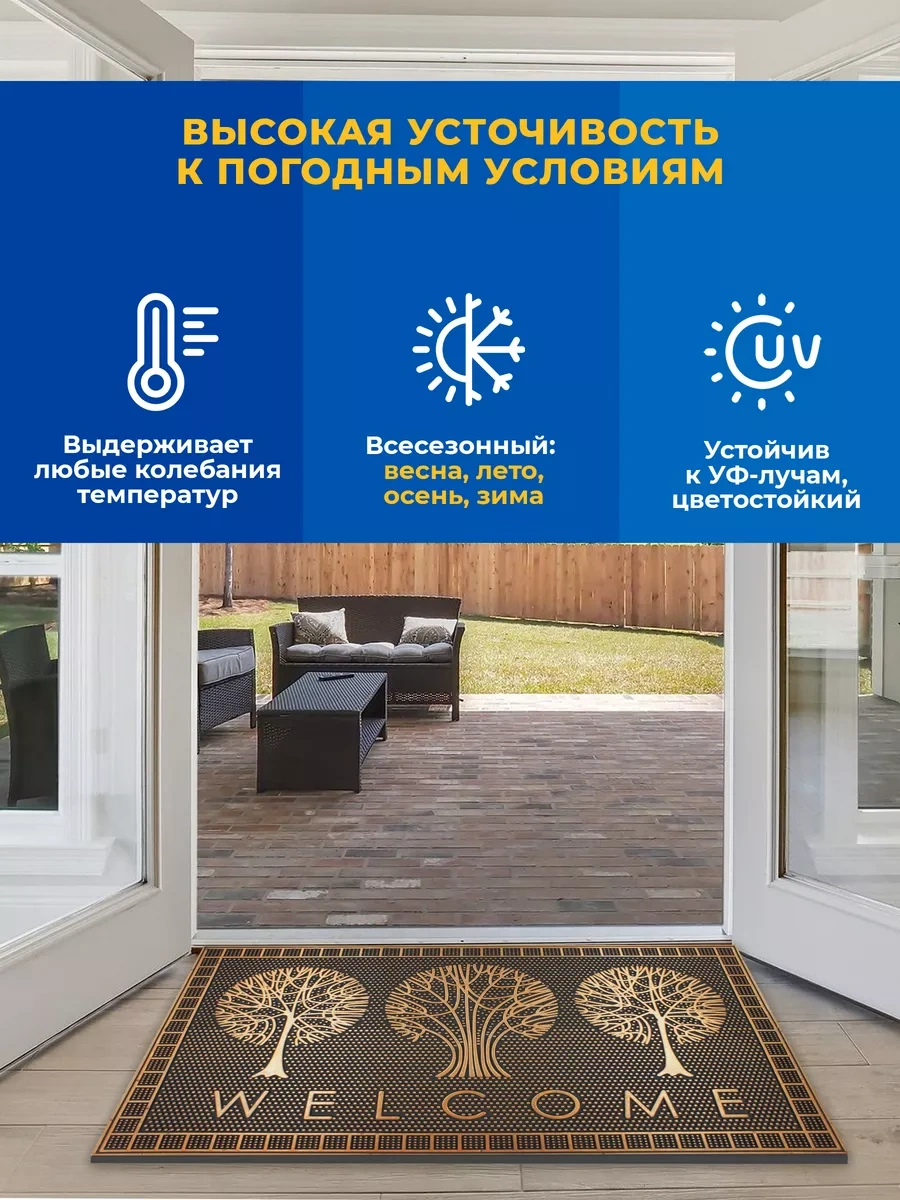 Blabar Antre İçin Kauçuk Paspas 45 X 75 Cm 179799889 Siyah