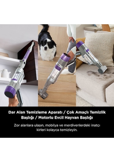 Shark IP1251EUT PowerDetect Turbo Başlıklı Şarjlı Dikey Süpürge