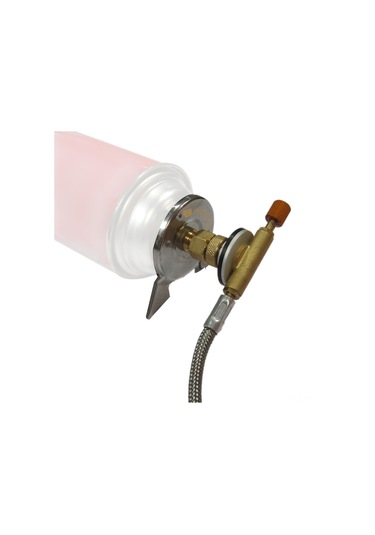 Dianziye Uzun Gaz Tüpü Bağlantı Adaptörü - Bakır Alaşımlı & Paslanmaz Çelik - Kamp Ocağı İçin Gümüş