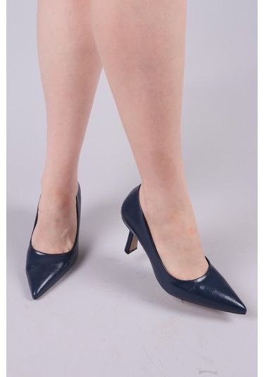 Pedro Arkası Kapalı Stiletto Lacivert-8380 Lacivert
