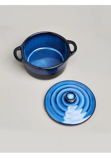 Agness Pişirme İçin "reactıve Blue" 600 Ml Kap Reactıve Blue Küçük Boy 600 Ml Fırın Kabı 451852847 Mavi