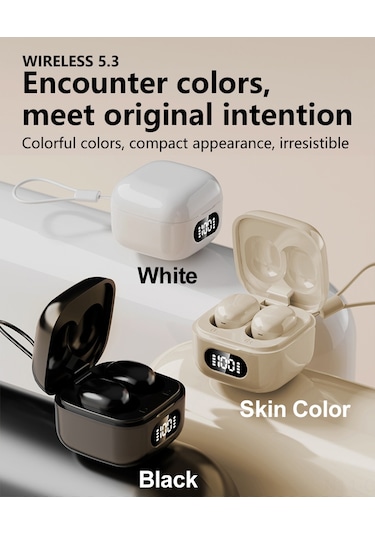 Singree Kablosuz Görünmez Kulaklık - Bt 5.3, 8 Saat Çalışma, Gürültü Önleme, Uyku Ve İş İçin Hafif Tasarım