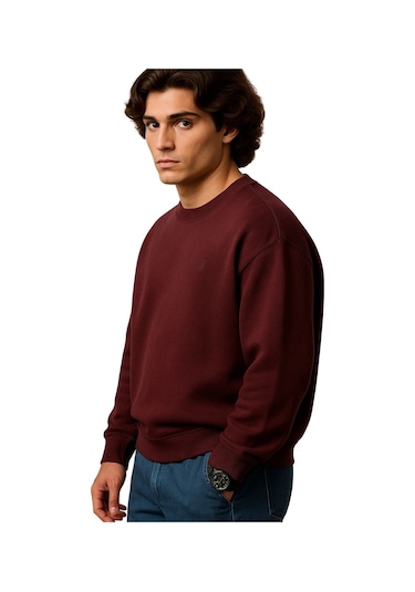 Erkek Büyük Beden 122 Kilo-158 Kilo Arası İçin Uygun Geniş Kalıp Bisiklet Yaka Pamuklu Selanik Kazak Bordo Erkek Büyük Beden 122 Kilo-158 Kilo Arası İçin Uygun Geniş Kalıp Bisiklet Yaka Pamuklu Selanik Kazak Bordo