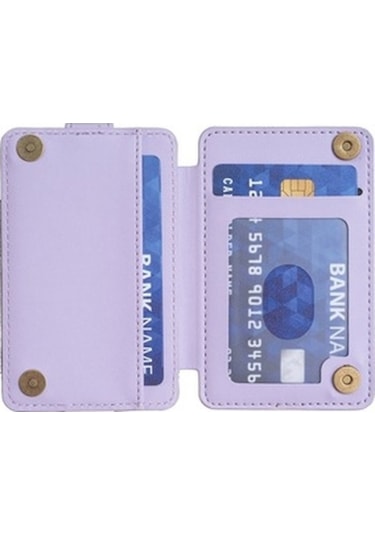 Trendooze Linjinxu Bfk03 Metal Halka Kart Çantası Cep Telefonu Sticker Mor Diğer
